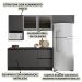 Cozinha Modulada 6 Pecas 258 cm Etti Grafite PLN