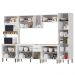Cozinha Modulada 6 Pecas 319 cm MDP GLOR Branco Neve MXM