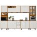 Cozinha Modulada 6 Pecas 320 cm Raven Freijo Off White PLN