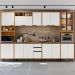 Cozinha Modulada 6 Pecas 320 cm Raven Freijo Off White PLN