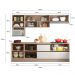Cozinha Modulada 7 Pecas 258 cm Etti Carvalho Oak Off White PLN