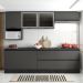 Cozinha Modulada 7 Pecas 258 cm Etti Grafite PLN