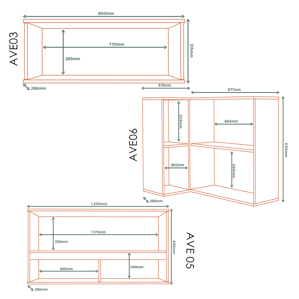 Cozinha Modulada 7 Pecas 297 cm MDP Vera Marrocos Off White MXM