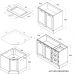 Cozinha Modulada 9 Pecas 225X195 cm DENV Branco Rivera Dtall