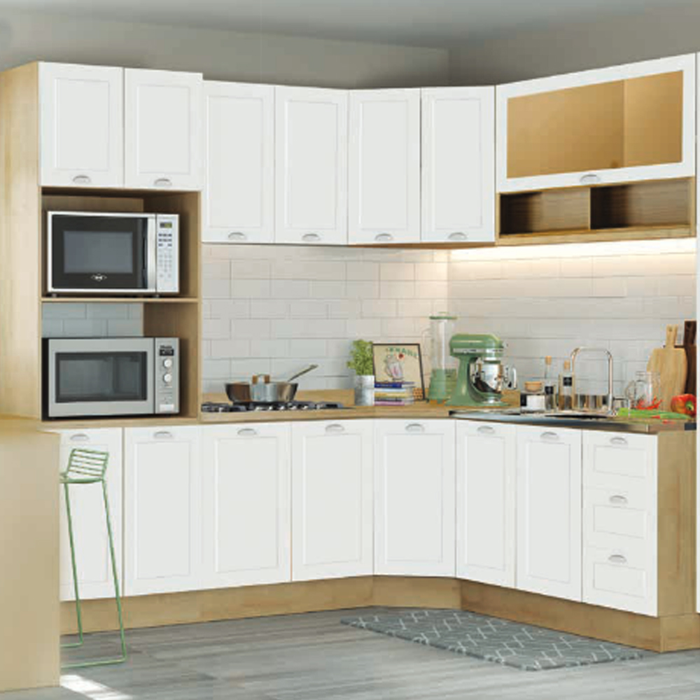 Cozinha Modulada 9 Pecas 225X195 cm DENV Branco Rivera Dtall