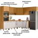 Cozinha Modulada 9 Pecas 270 cm Cria Freijo Ripado Off White PLN