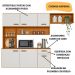 Cozinha Suspensa 6 Portas 180 cm Una Freijo Off White PLN