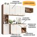 Cozinha Suspensa 7 Portas 180 cm Mali Carvalho Oak Off White PLN