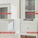 Cristaleira 1 Porta Vidro 1 Gaveta 180x43 cm E962 Branco Dtall
