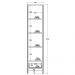 Cristaleira 1 Porta Vidro 1 Gaveta 180x43 cm E962 Diamond Dtall