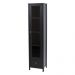 Cristaleira 1 Porta Vidro 1 Gaveta 180x43 cm E962 Preto Dtall