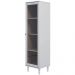 Cristaleira 1 Porta Vidro Pes Madeira 151x40 cm E963 Branco Dtall