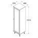 Cristaleira 1 Porta Vidro Pes Madeira 151x40 cm E963 Branco Dtall