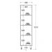 Cristaleira 1 Porta Vidro Pes Madeira 151x40 cm E963 Branco Dtall