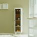 Cristaleira 1 Porta Vidro Pes Madeira 151x40 cm E963 Branco Dtall