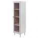 Cristaleira 1 Porta Vidro Pes Madeira 151x40 cm E963 Cinza Dtall