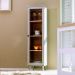 Cristaleira 1 Porta Vidro Pes Madeira 151x40 cm E963 Cinza Dtall