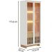 Cristaleira 2 Portas 1 Gaveta Guanabara Off White Freijo CLB