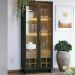 Cristaleira 2 Portas 1 Gaveta Guanabara Preto Noce Milano CLB