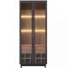 Cristaleira 2 Portas 1 Gaveta Guanabara Preto Noce Milano CLB
