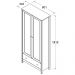 Cristaleira 2 Portas Vidro 1 Gaveta 180x80 cm E954 Branco Dtall
