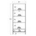 Cristaleira 2 Portas Vidro 1 Gaveta 180x80 cm E954 Branco Dtall