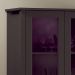 Cristaleira 2 Portas Vidro 1 Gaveta 180x80 cm E954 Preto Dtall