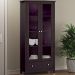 Cristaleira 2 Portas Vidro 1 Gaveta 180x80 cm E954 Preto Dtall