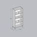Cristaleira 2 Portas Vidro Canelado 190x100 cm 2158 Tauari Concret Milani Store