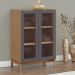 Cristaleira 2 Portas Vidro Canelado 80 cm 2156 Tauari Concret Milani Store