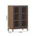 Cristaleira 2 Portas Vidro Canelado 80 cm 2156 Tauari Concret Milani Store