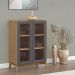 Cristaleira 2 Portas Vidro Canelado 80 cm 2156 Tauari Concret Milani Store