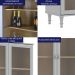 Cristaleira 2 Portas Vidro Pes Madeira 151x80 cm E957 Cinza Dtall