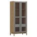 Cristaleira 2P 1G Vidro Balcao Buffet 4P Oak Ferrolack Milani Store
