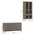 Cristaleira 2P 1G Vidro Balcao Buffet 4P Oak Ferrolack Milani Store
