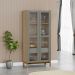 Cristaleira 2P 1G Vidro Balcao Buffet 4P Oak Ferrolack Milani Store