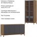 Cristaleira 2P 1G Vidro Balcao Buffet 4P Tauari Concret Milani Store