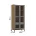 Cristaleira 2P 1G Vidro Canelado 180x80 cm 2157 Oak Ferrolack Milani Store