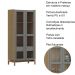 Cristaleira 2P 1G Vidro Canelado 180x80 cm 2157 Oak Ferrolack Milani Store