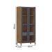 Cristaleira 2P 1G Vidro Canelado 180x80 cm 2157 Tauari Concret Milani Store