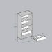 Cristaleira 2P 1G Vidro Canelado 180x80 cm 2157 Tauari Concret Milani Store