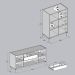 Cristaleira 2P Vidro Balcao Buffet 4P Oak Ferrolack Milani Store