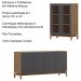 Cristaleira 2P Vidro Balcao Buffet 4P Tauari Concret Milani Store