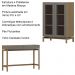 Cristaleira 2P Vidro Canelado Aparador 2G Oak Ferrolack Milani Store