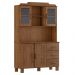 Cristaleira 4 Portas 3 Gavetas 122 cm 1289 Castanho Milani Store