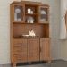 Cristaleira 4 Portas 3 Gavetas 122 cm 1289 Castanho Milani Store