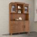 Cristaleira 4 Portas 3 Gavetas 122 cm 1289 Castanho Milani Store