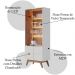 Cristaleira 4 Portas Noronha Off White Matte Freijo CLB