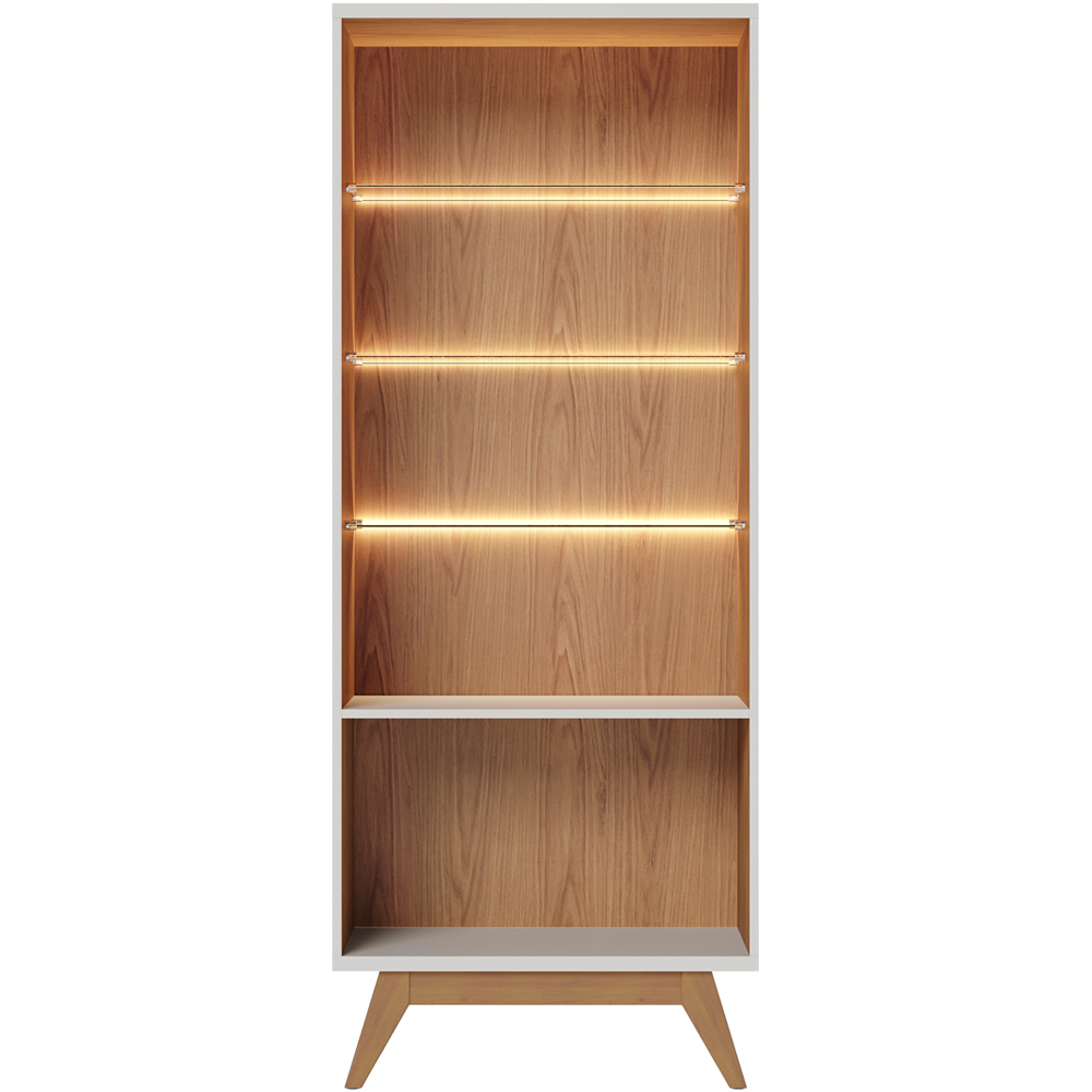 Cristaleira 4 Portas Noronha Off White Matte Freijo CLB