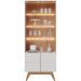 Cristaleira 4 Portas Noronha Off White Matte Freijo CLB